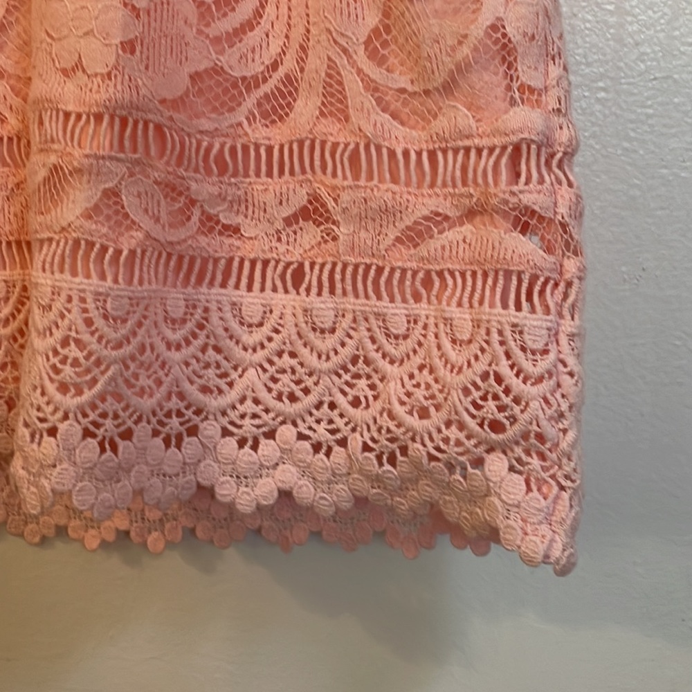 coral pink a-line dress - Picture 5 of 5